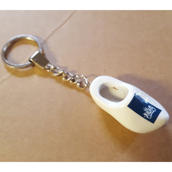 Clogs Schlüsselringe Weiß mit Logo