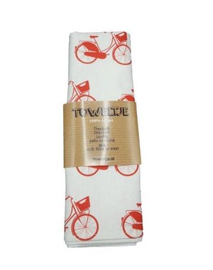 Toweltje Geschirrtuch mit roten Fahrrädern