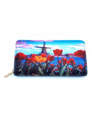 Vondel Wallets Vondel Wallet Windmühle mit roten Tulpen