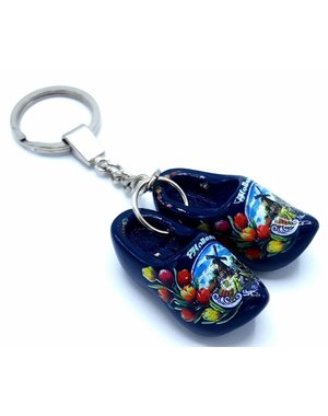 Woodenshoe keyhanger 2 shoes Blue