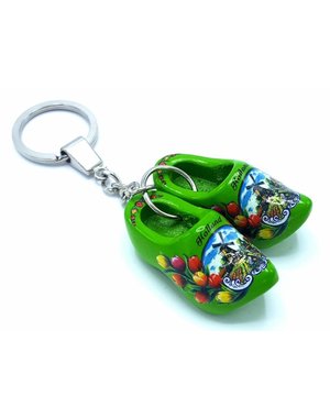 Woodenshoe keyhanger 2 shoes Green