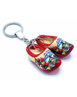 Woodenshoe keyhanger 2 shoes Red sole