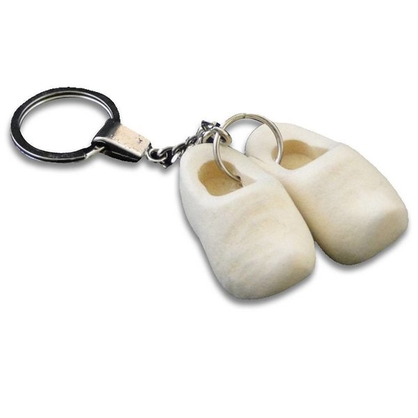 Klompsleutelhanger 2 klompjes Geschuurd