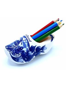  Pencil clog with 6 pencils Delftblue