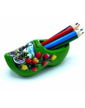 Bleistift Clogs mit 6 Stiften Grün