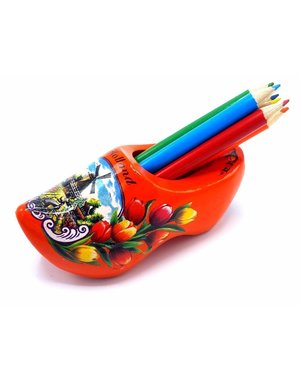Bleistift Clogs mit 6 Stiften Orange
