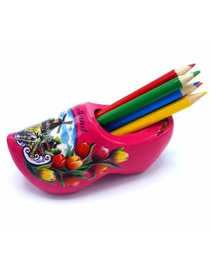  Potloodklompje met 6 potloden Fuchsia