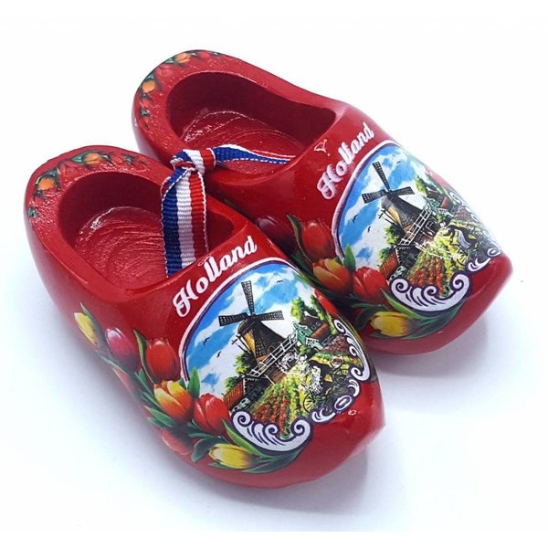 Souvenir Clog Paar 8cm rot