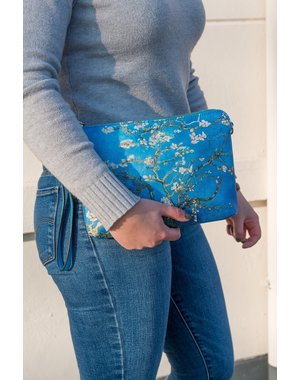 Celdes Schoudertasje/purse van gogh amandelbloessem