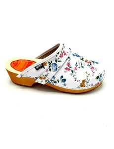 DINA Swedish clogs with floral motif