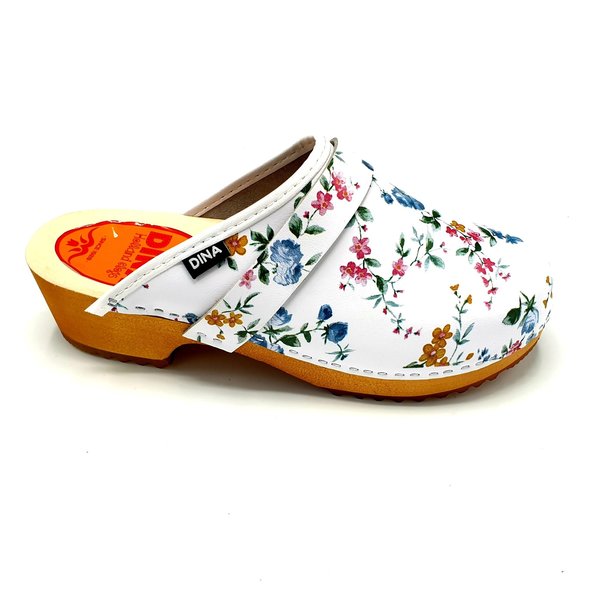 DINA Swedish clogs with floral motif