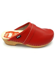 DINA Schwedische Clogs - schlicht rot - Clogs von Dina