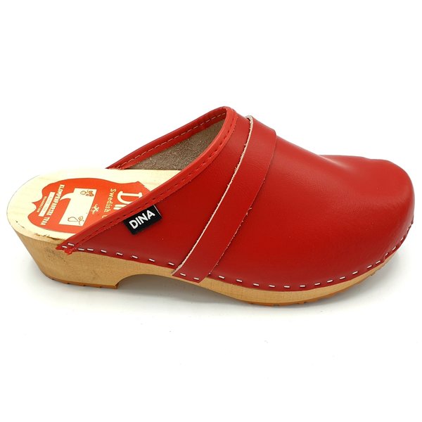 DINA Schwedische Clogs - schlicht rot - Clogs von Dina