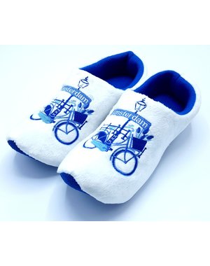  Delfter blaue Clog-Hausschuhe mit Fahrrad