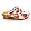 DINA Swedish clogs with red tulip - Dina clogs -