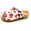DINA Swedish clogs with red tulip - Dina clogs -