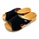 DINA Sandals with wooden sole, black suede leather - Dina