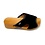 DINA Sandals with wooden sole, black suede leather - Dina