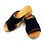 DINA Sandals with wooden sole, black suede leather - Dina