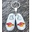 Keyhanger with two woodenshoes white with your logo