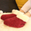 DINA Wollen sloffen hoog model rood/wit