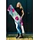 tulpensjaal 170x30 roze tulp op grijs