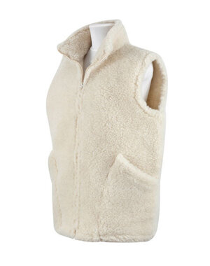  Bodywarmer 100% wol wit - S M L XL XXL