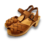 DINA Dina Heels Betty - Cognac - mit Nubukleder geflochten