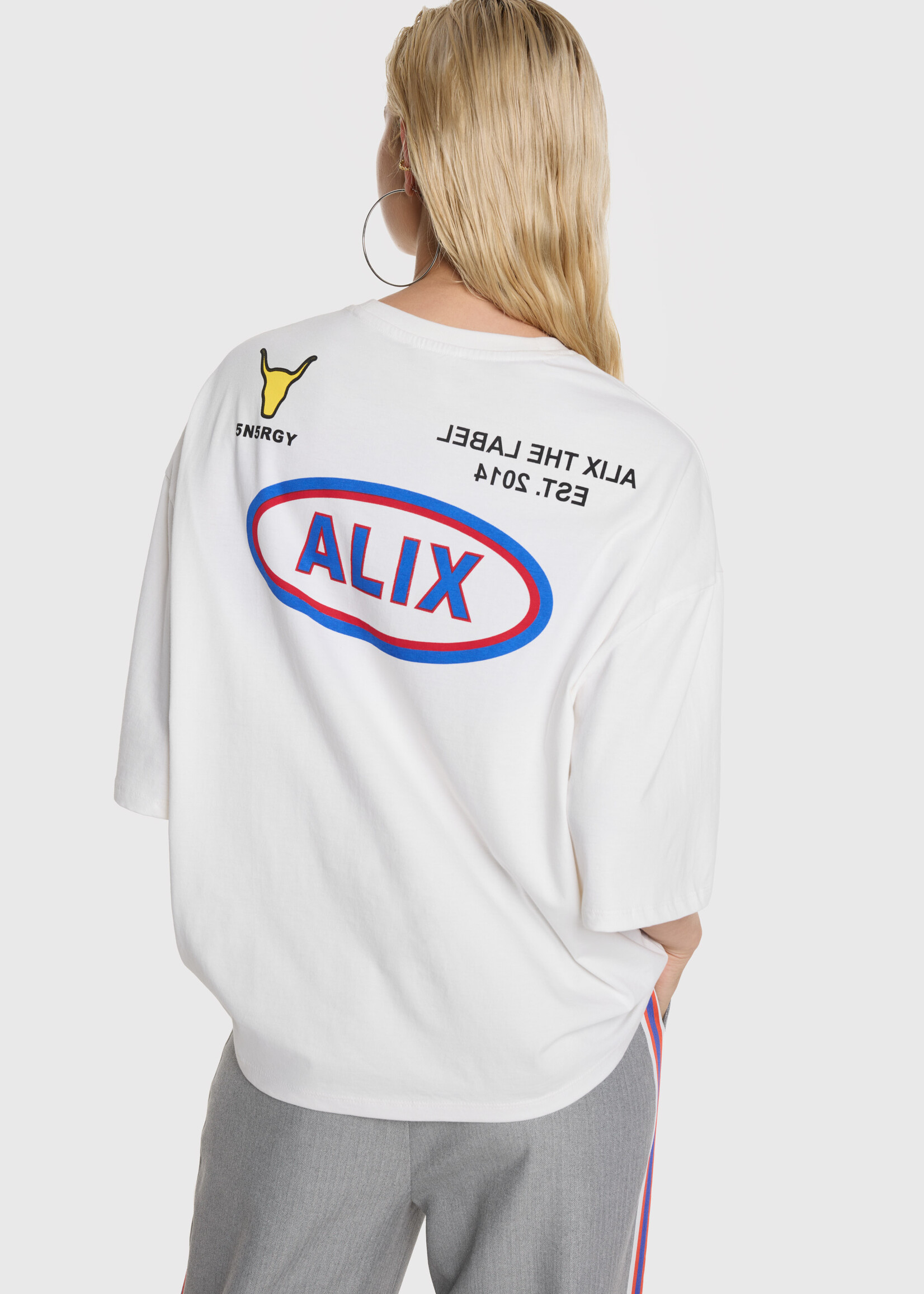 Alix The Label knitted racer T-shirt