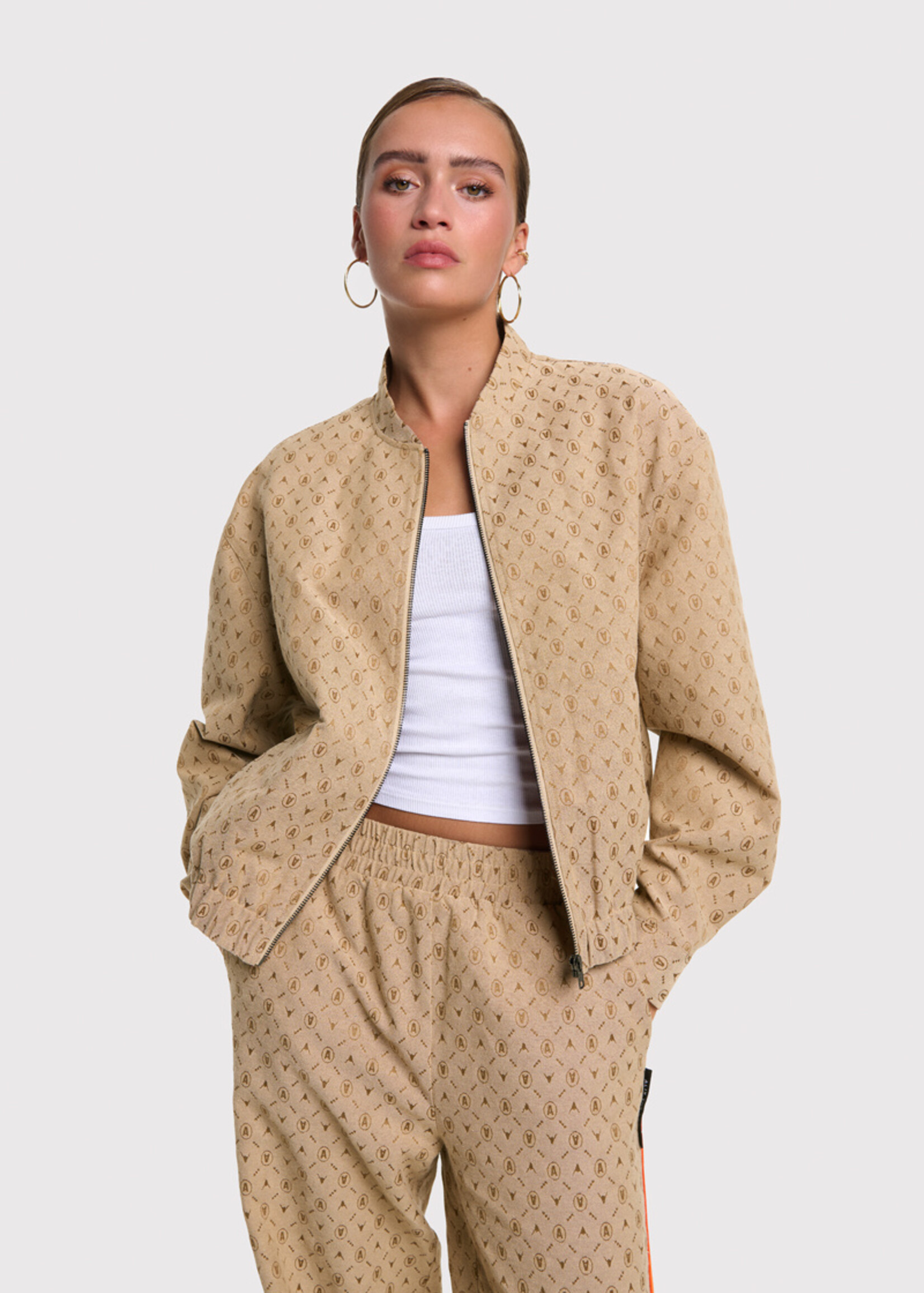 Alix The Label woven logo jacket