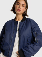 Alix The Label woven heavy nylon bomber