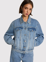 Alix The Label Ladies Woven Studs Denim Jacket