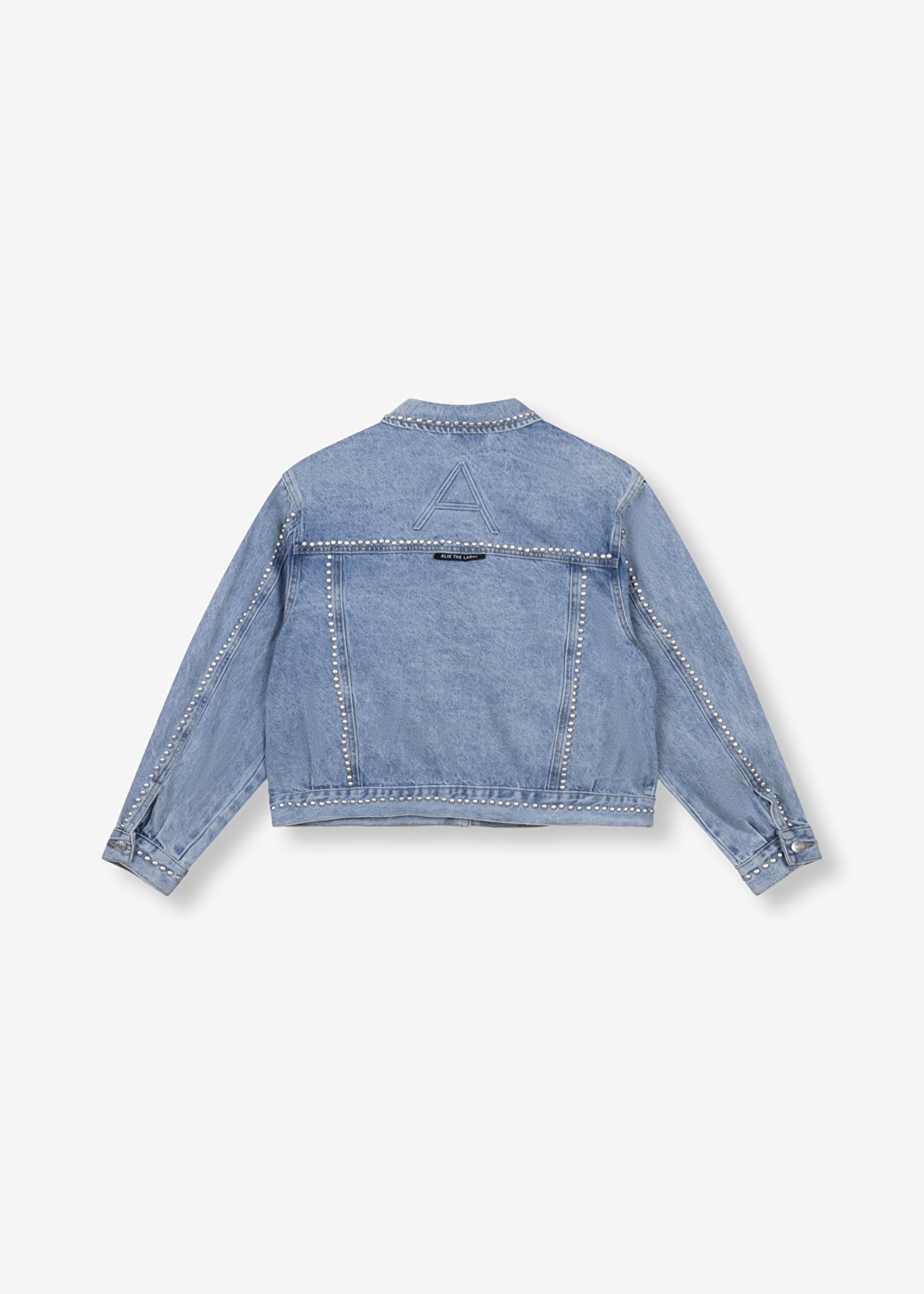 Alix The Label Ladies Woven Studs Denim Jacket