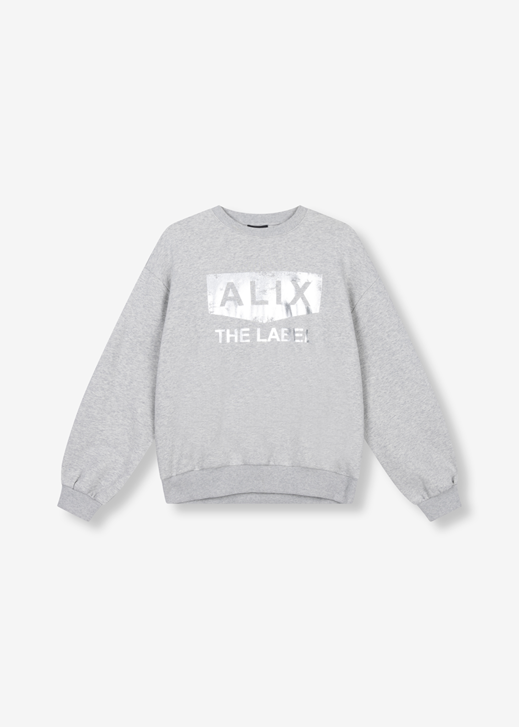 Alix The Label Ladies Knitted Foil Logo Sweater