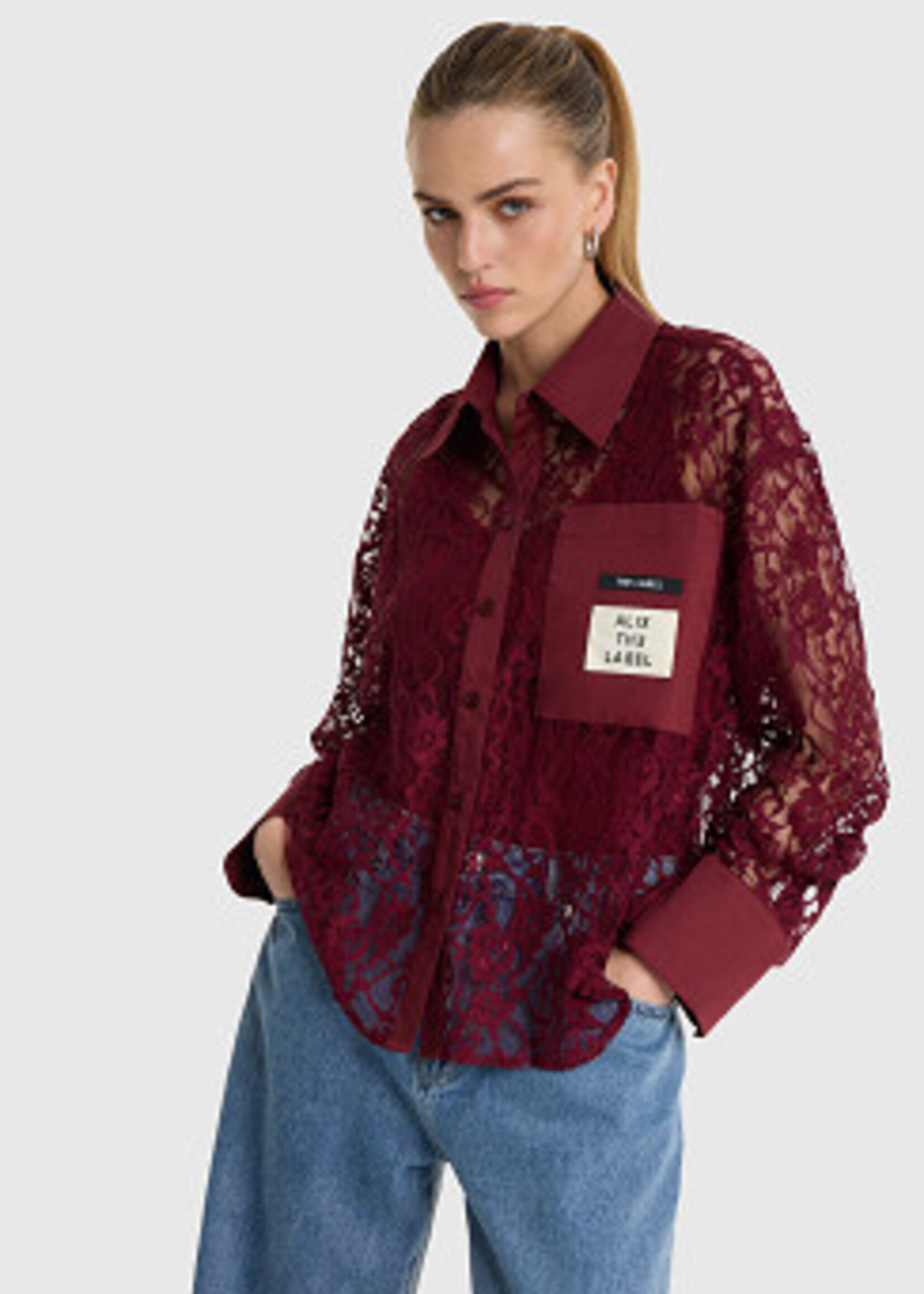 Alix The Label Ladies Woven Lace Blouse