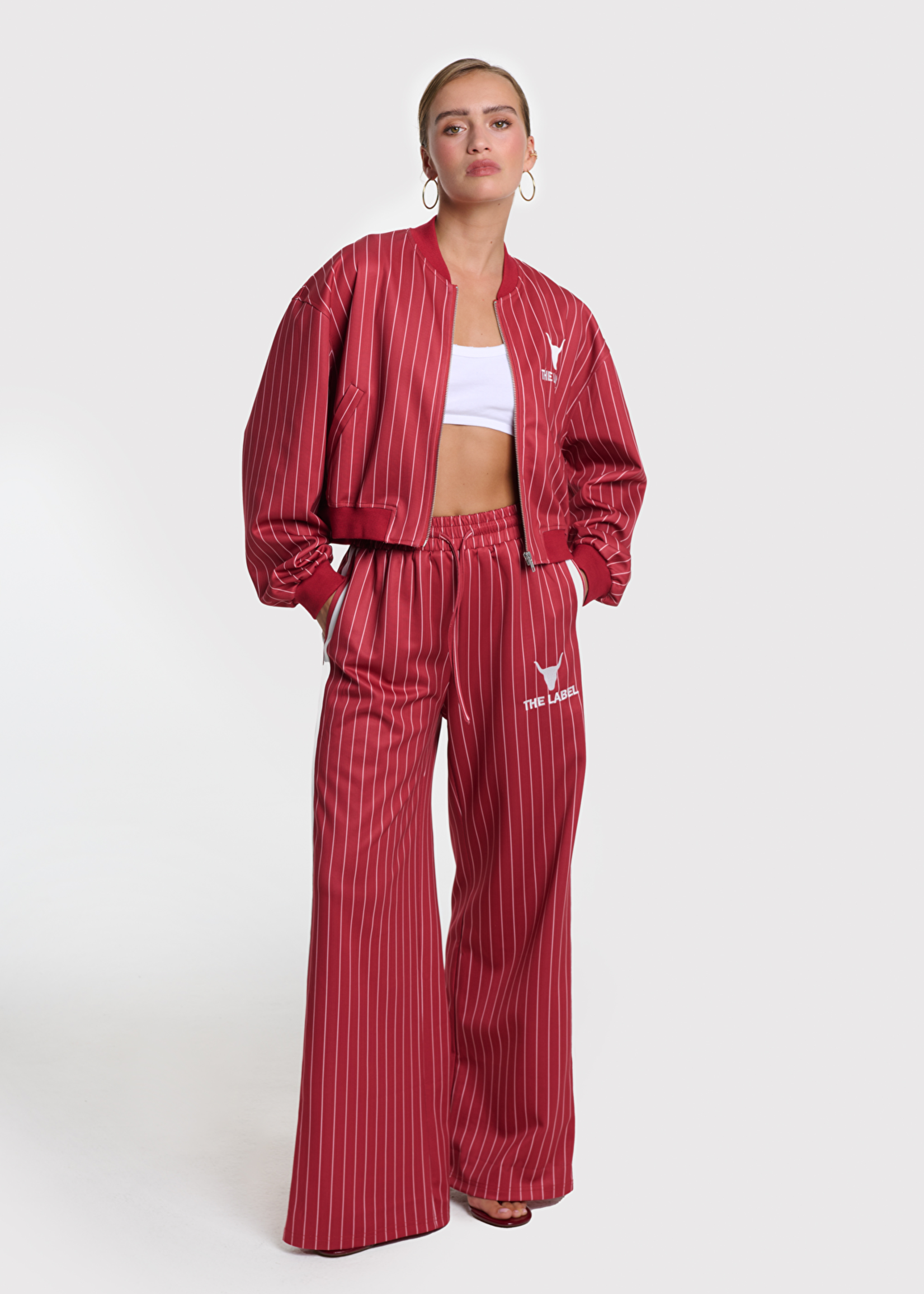 Alix The Label Pinstripe Training Pants