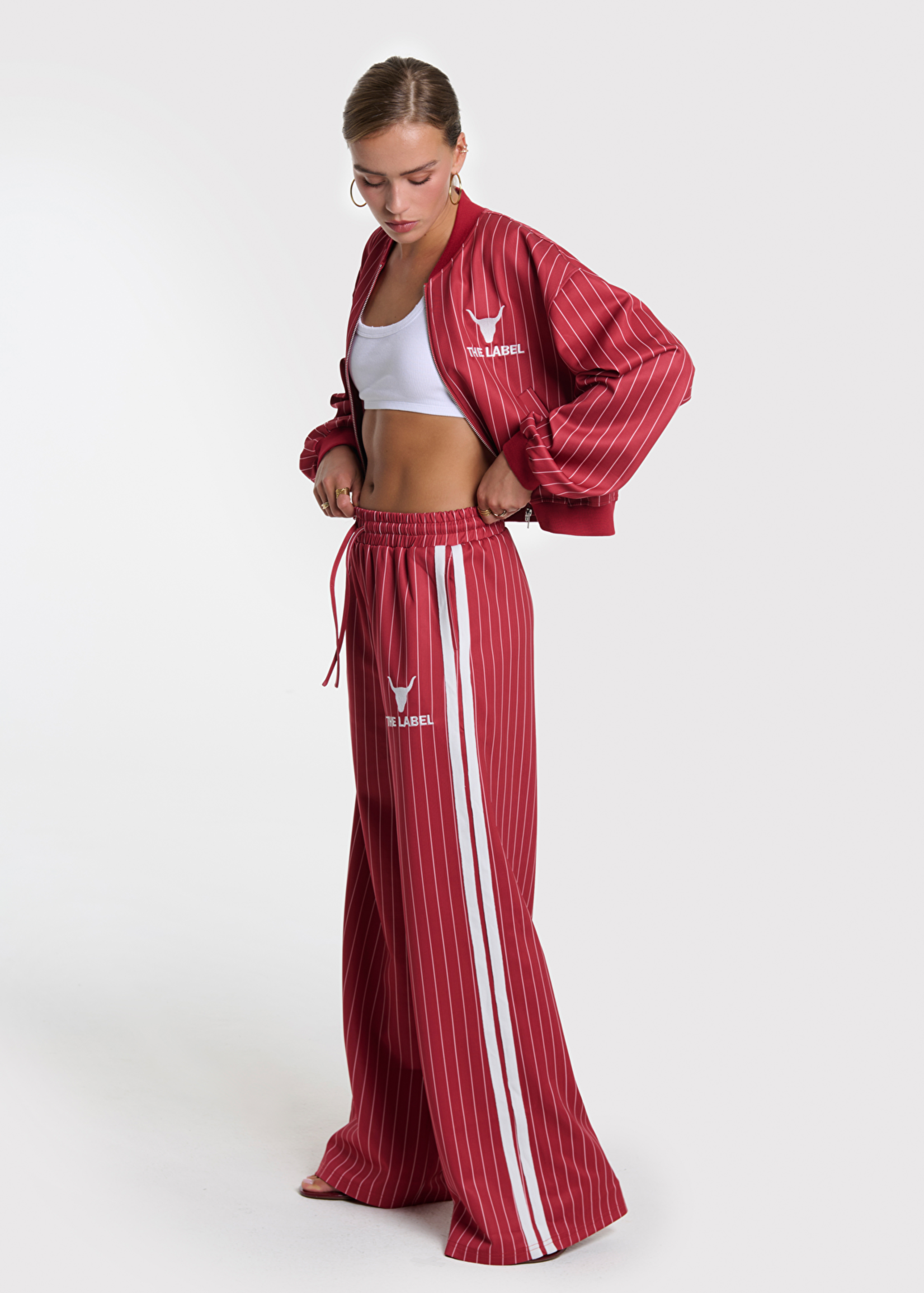 Alix The Label Pinstripe Training Pants