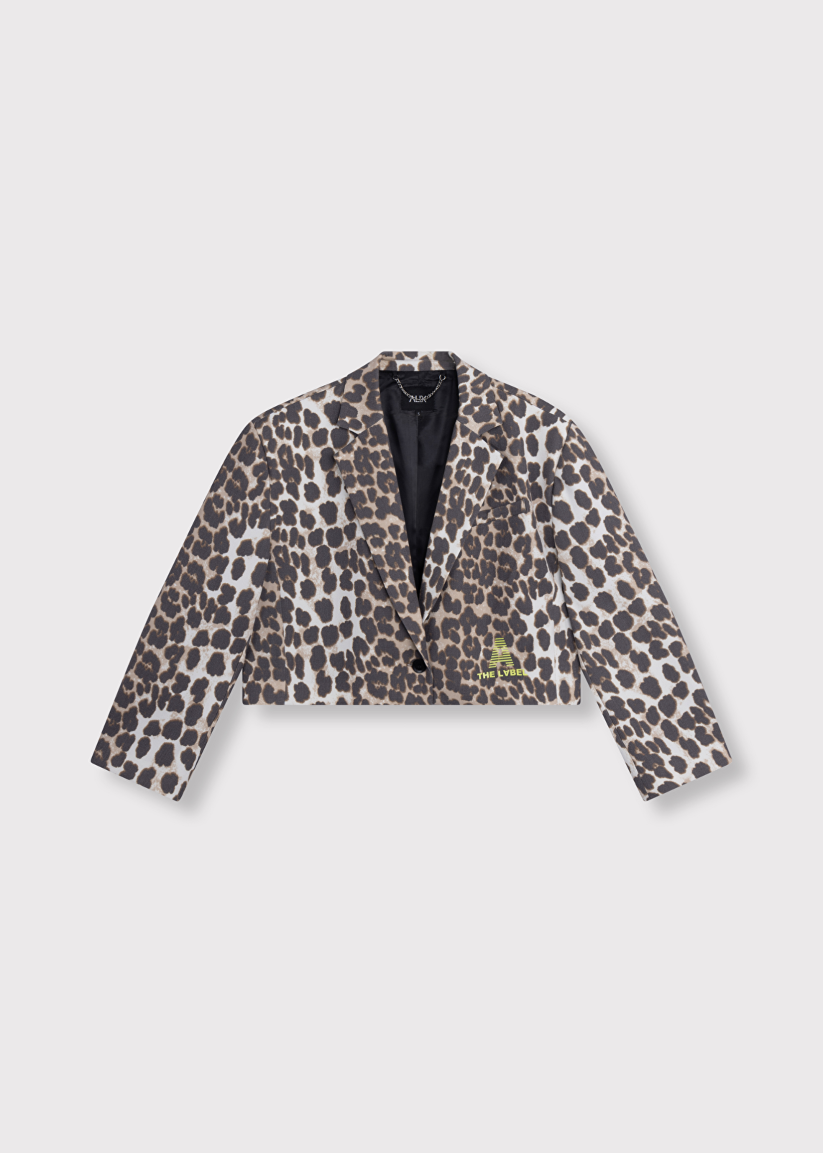 Alix The Label Animal Cropped Blazer