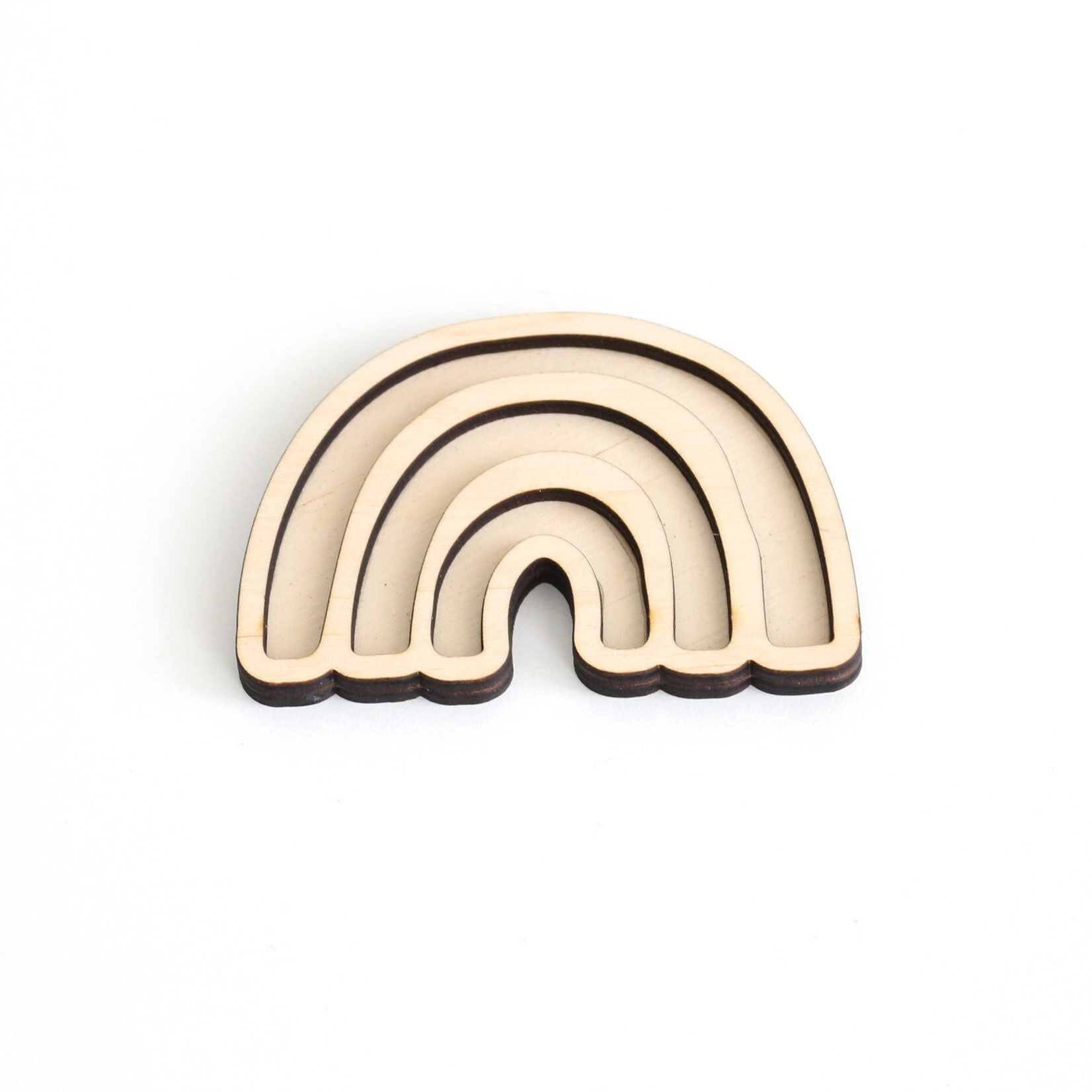 Studio de Rijk Houten vulvorm regenboog voor in sensory play speelbak