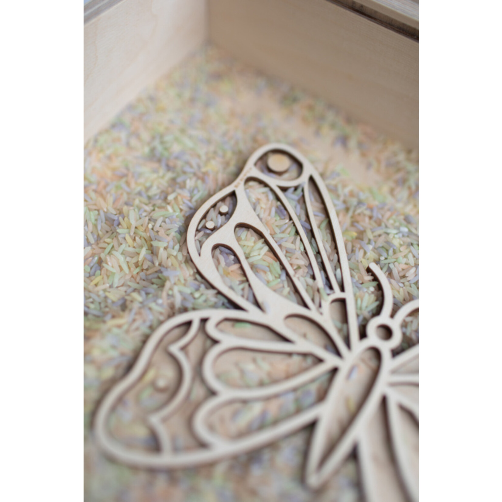 Studio de Rijk Houten vulvorm vlinder voor in sensory play speelbak