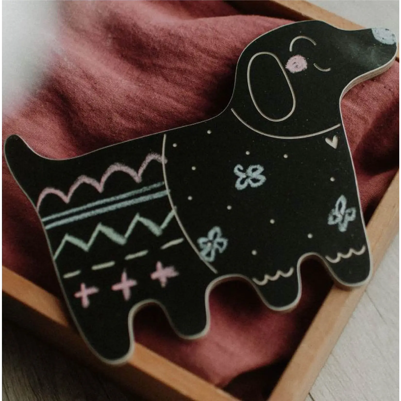 Milin Houten krijtbord - hond