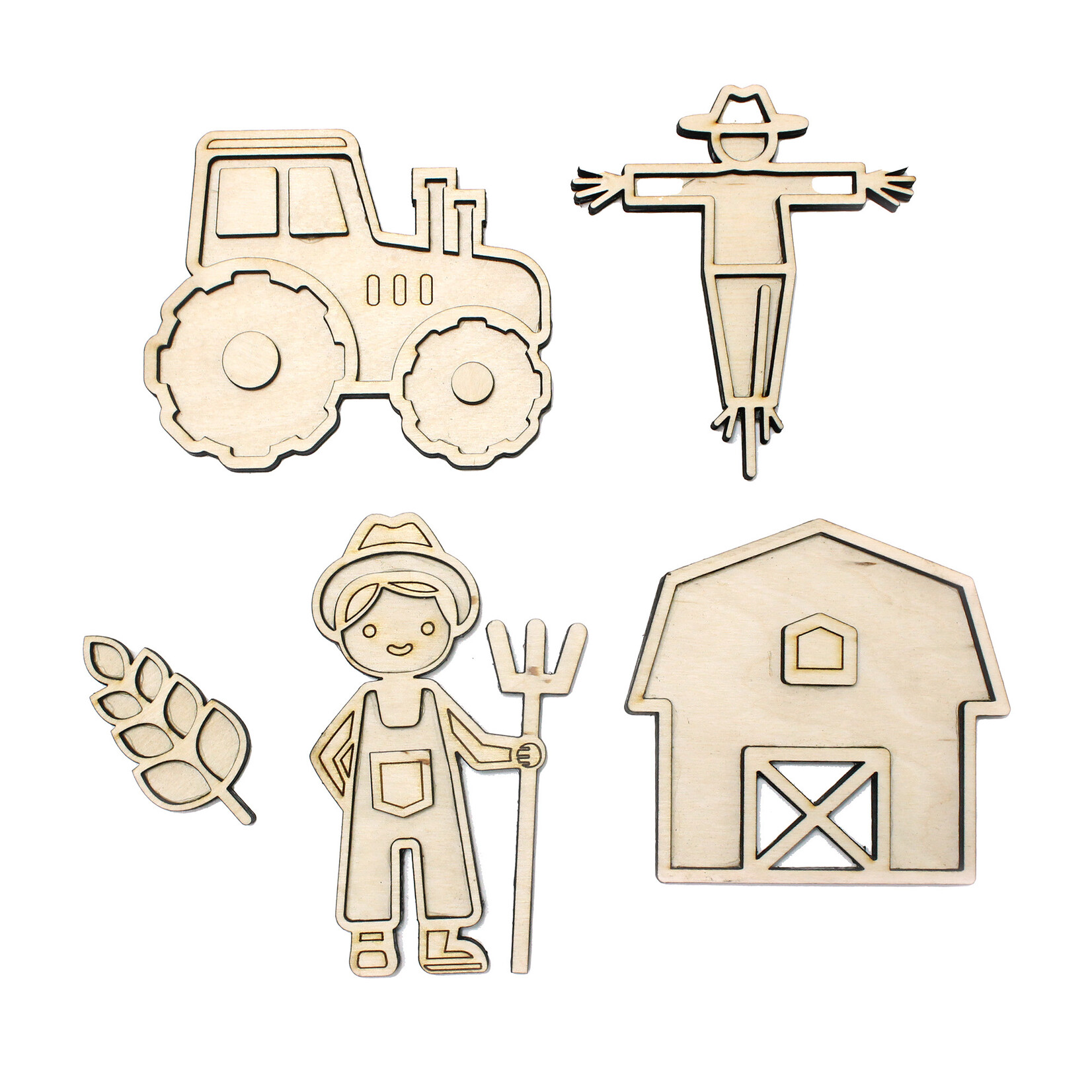 Studio de Rijk Houten vulvorm boerderijschuur voor in sensory play speelbak