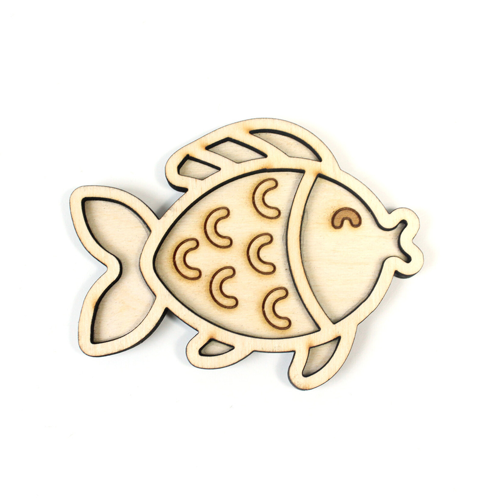 Studio de Rijk Houten vulvorm vis voor in sensory play speelbak