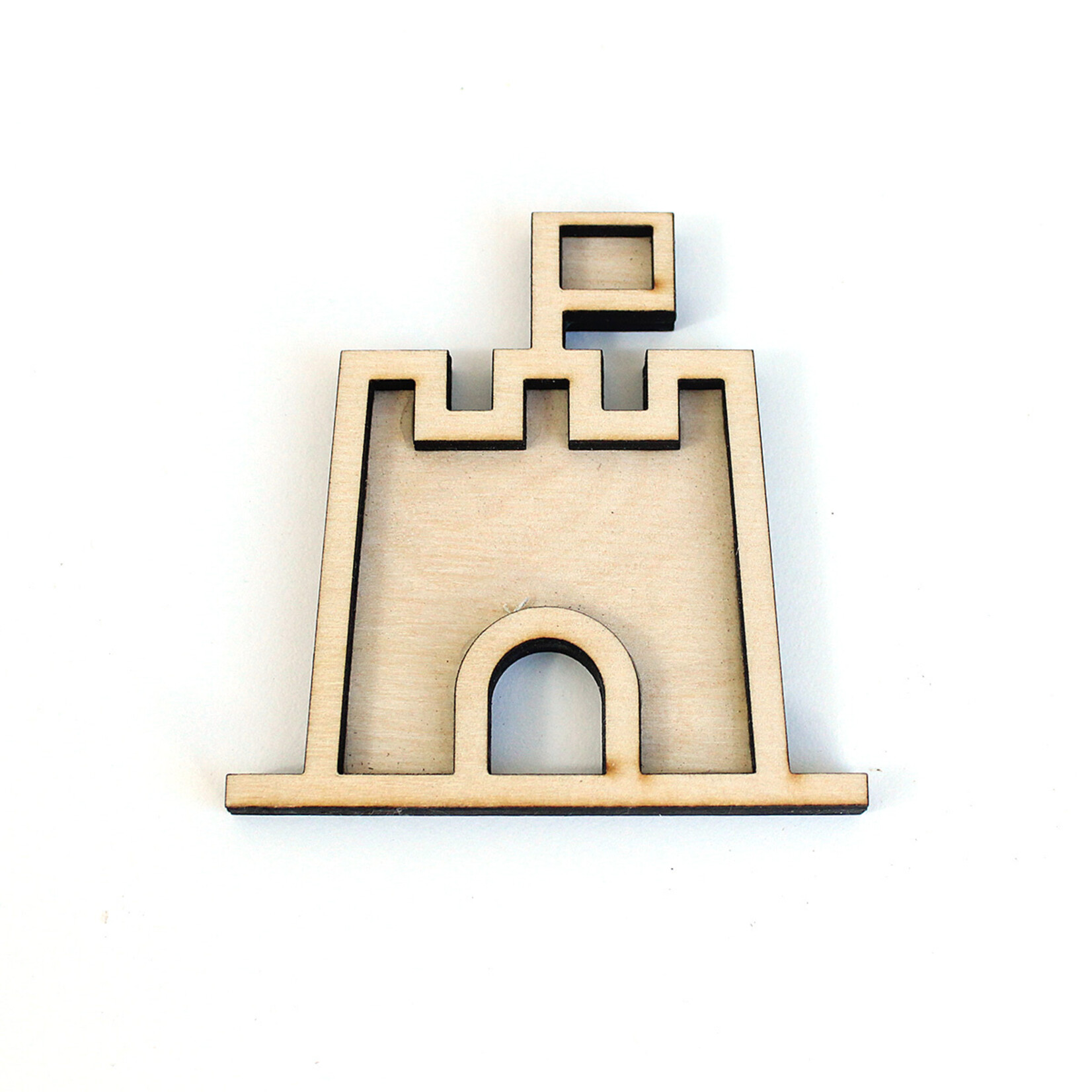 Studio de Rijk Houten vulvorm zandkasteel voor in sensory play speelbak