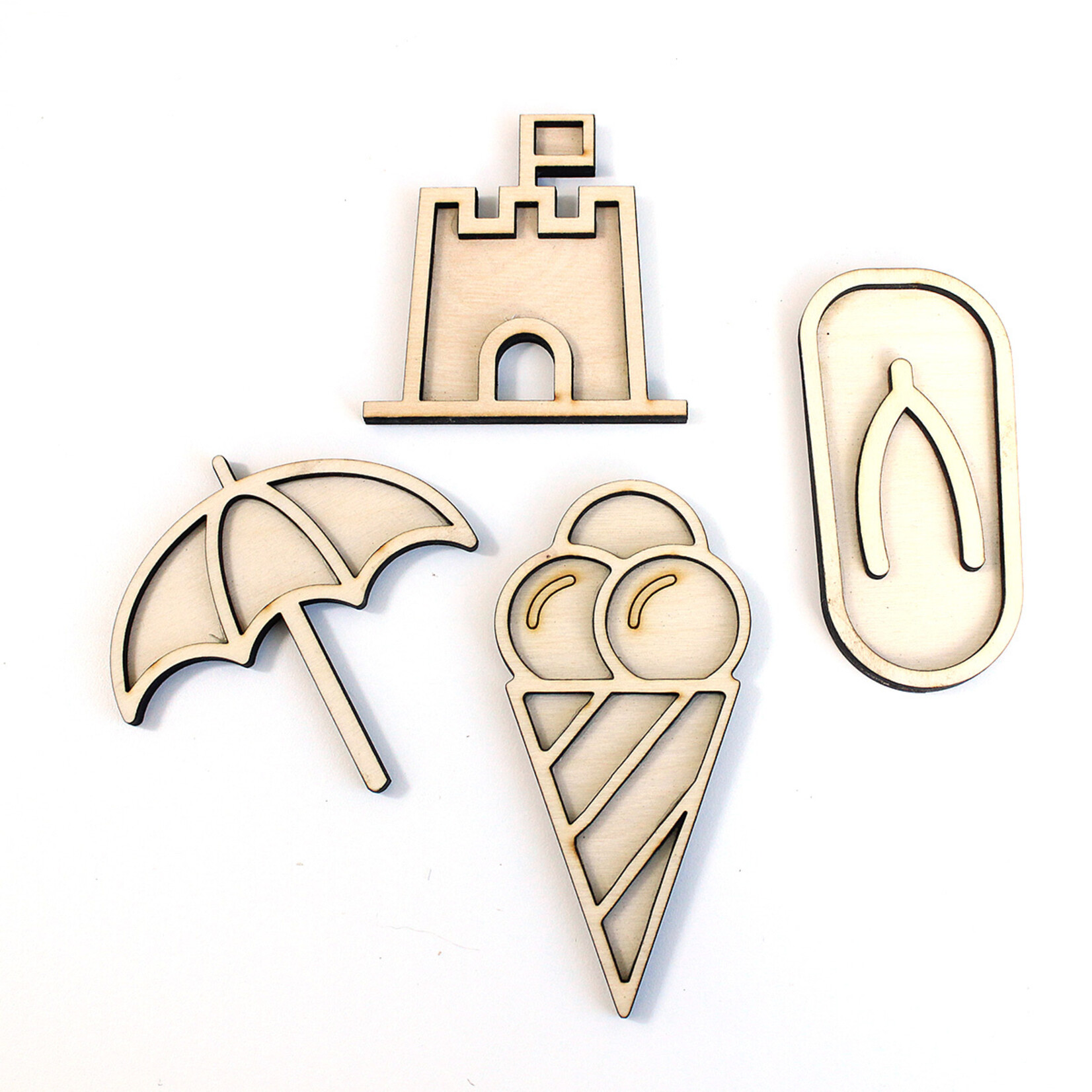 Studio de Rijk Houten vulvorm ijsje voor in sensory play speelbak