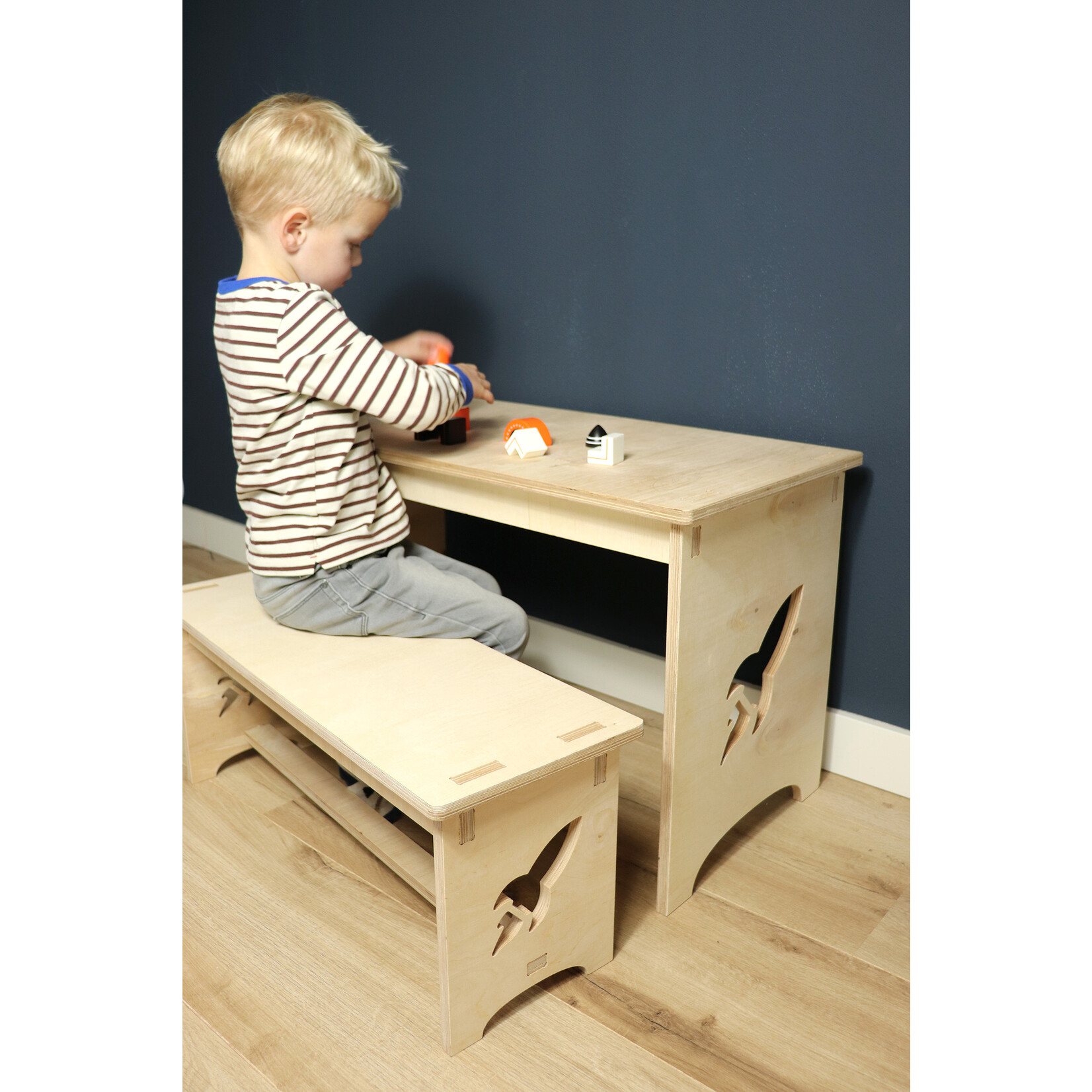Kids Kabinet Houten bankje - raket