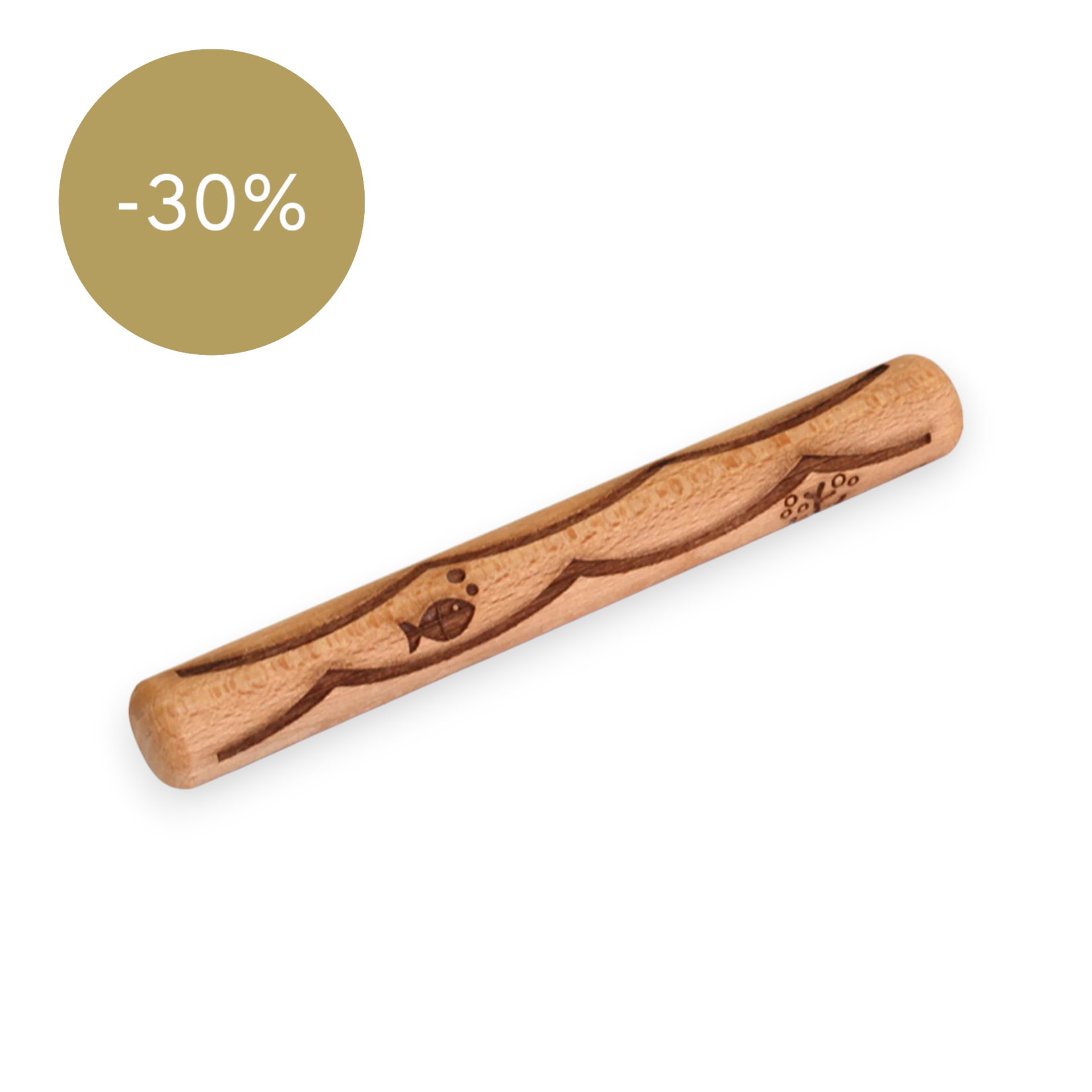 Houten deegroller oceaan