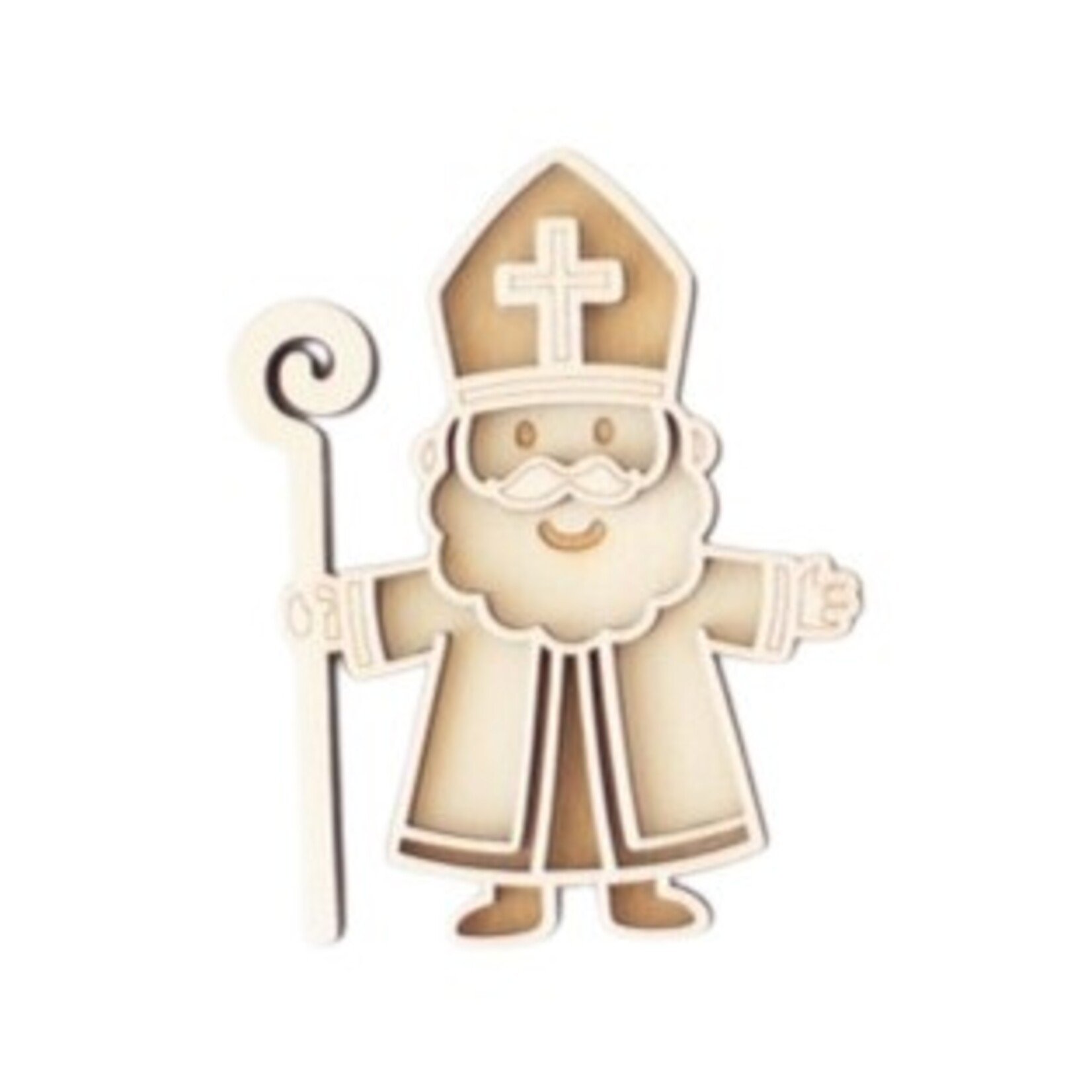 Studio de Rijk Houten vulvorm sinterklaas voor in sensory play speelbak     - Copy