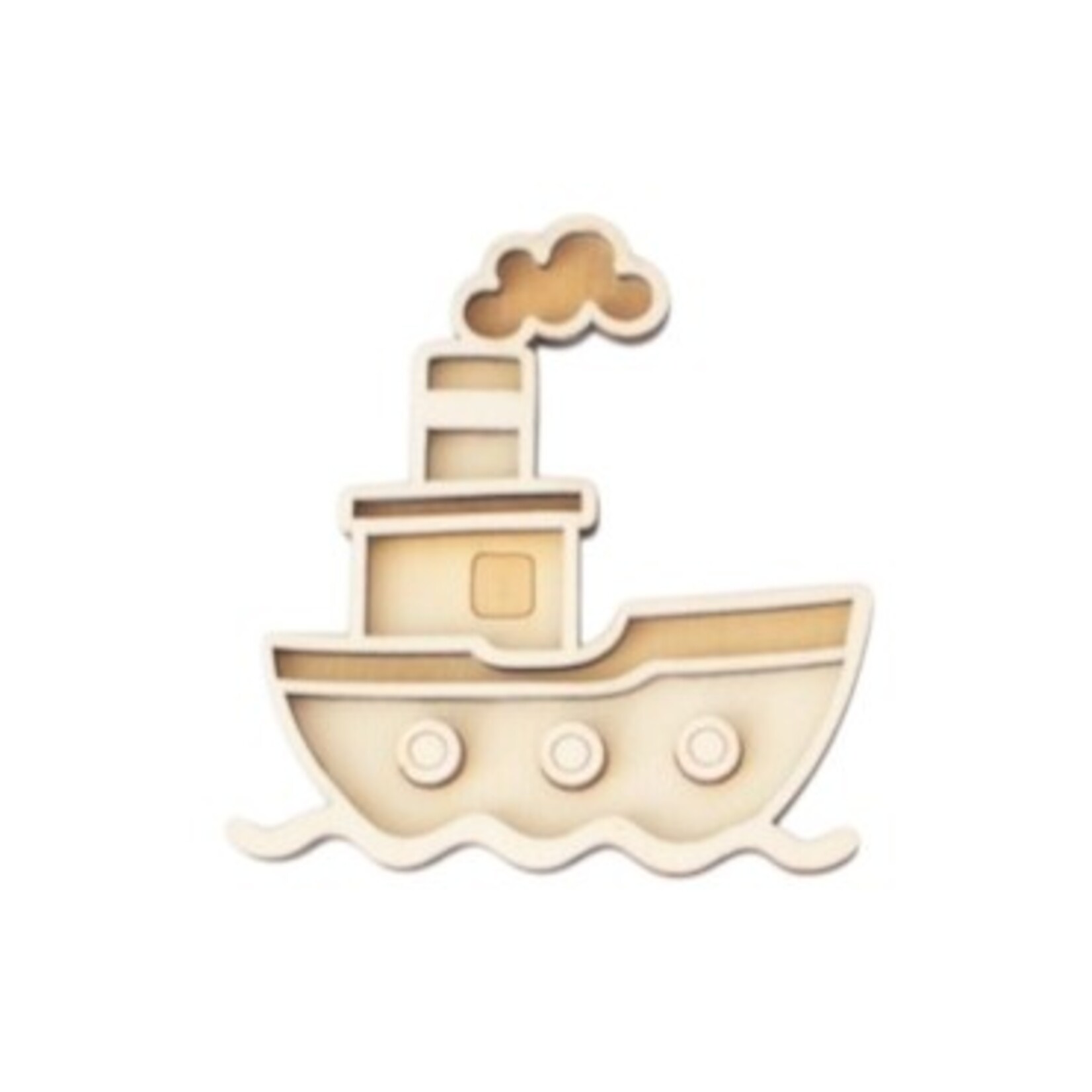 Studio de Rijk Houten vulvorm stoomboot voor in sensory play speelbak     - Copy - Copy - Copy
