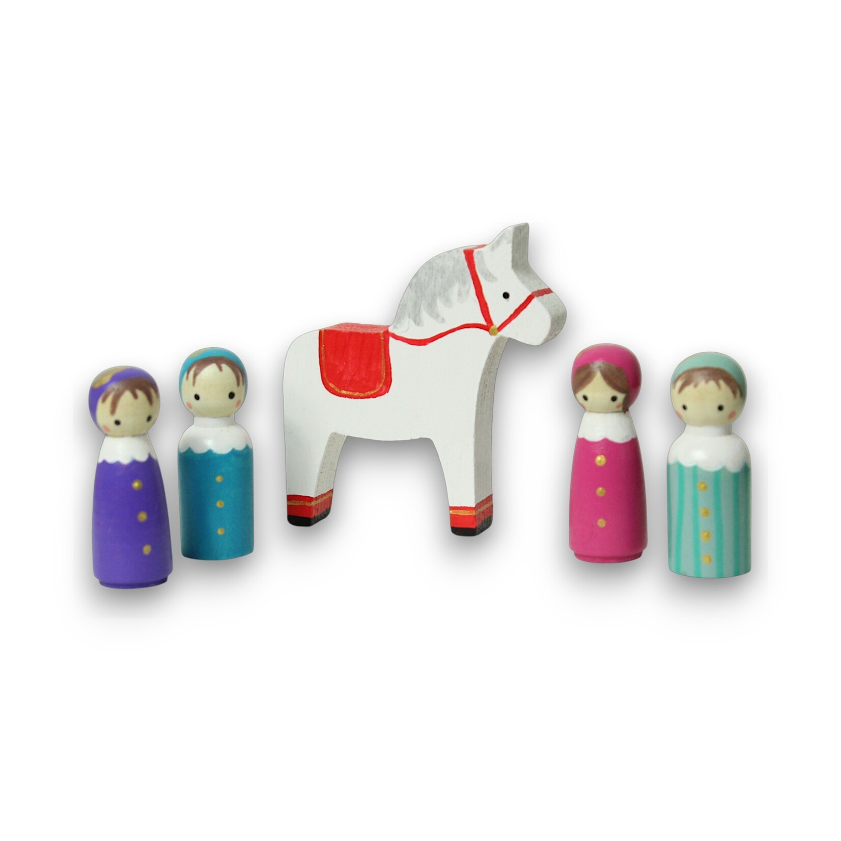 Peg doll - pietje paars